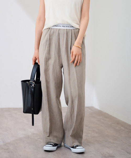 セール】PROTAGONISTA/プロタゴニスタ ウールリネンパンツ（スラックス