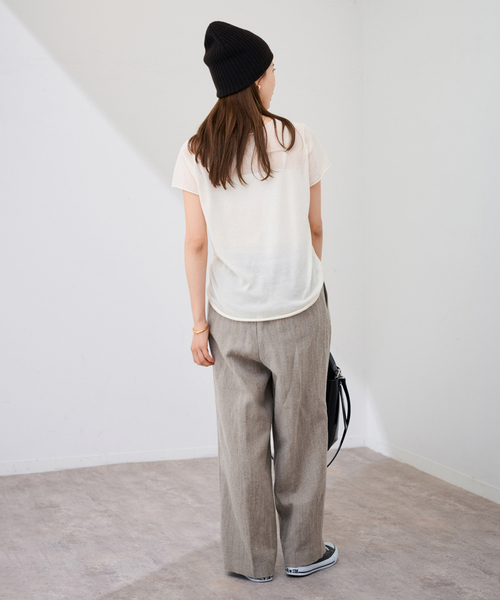 FRAMeWORK（フレームワーク）の「PROTAGONISTA/プロタゴニスタ ウールリネンパンツ（スラックス・レディース・ライトグレー・FREE）」の9枚目の写真