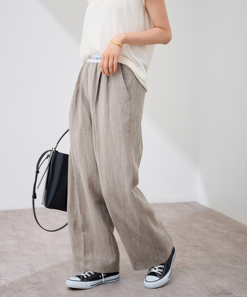 FRAMeWORK（フレームワーク）の「PROTAGONISTA/プロタゴニスタ ウールリネンパンツ（スラックス・レディース・ライトグレー・FREE）」の11枚目の写真