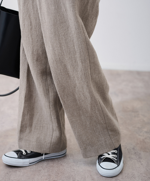 FRAMeWORK（フレームワーク）の「PROTAGONISTA/プロタゴニスタ ウールリネンパンツ（スラックス・レディース・ライトグレー・FREE）」の15枚目の写真