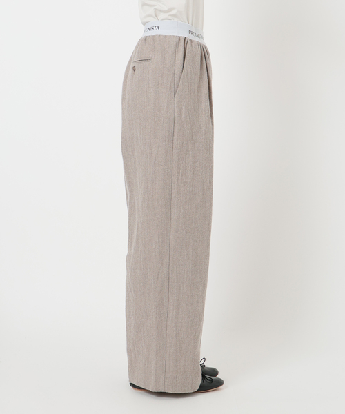 FRAMeWORK（フレームワーク）の「PROTAGONISTA/プロタゴニスタ ウールリネンパンツ（スラックス・レディース・ライトグレー・FREE）」の2枚目の写真