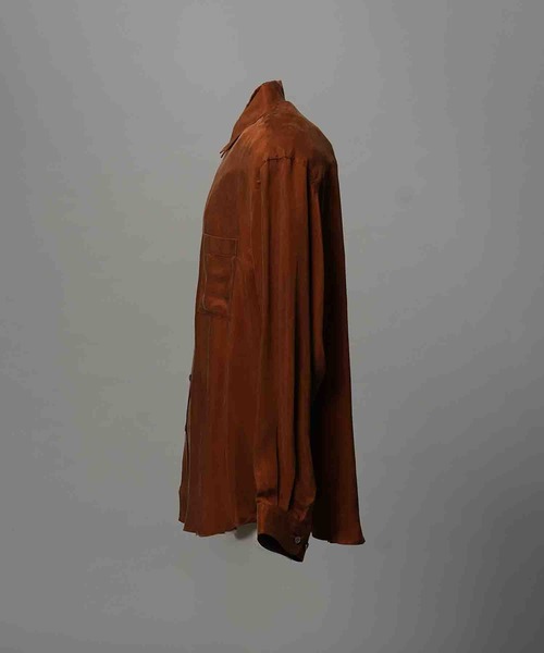 MAISON SPECIAL（メゾンスペシャル）の「《UNISEX》Prime-Over Cupra Regular Collar Shirt/プライムオーバーキュプラレギュラーカラーシャツ【MAISON SPECIAL/メゾンスペシャル】（シャツ/ブラウス・メンズ・グレイッシュベージュ/ブラック/ブラウン・0/1/2）」の22枚目の写真