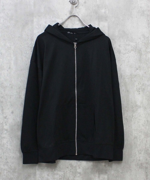 ZI-ON（ジーオン）の「メンズ ミニ裏毛フルZIPパーカー（スウェット・メンズ・ブラック/杢グレー/ヘザーチャコール/オートミール/ネイビー・M/L/XL）」の17枚目の写真