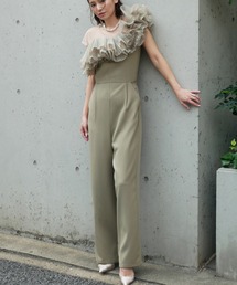 tule motif pants dress