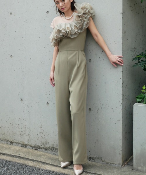 My shawty(マイシャウティー)の「tule motif pants dress(パンツドレス・レディース・ブラック/ミント/ネイビー・SMALL/MEDIUM/LARGE)」の3枚目の写真