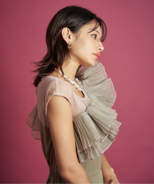 My shawty(マイシャウティー)の「tule motif pants dress(パンツドレス・レディース・ブラック/ミント/ネイビー・SMALL/MEDIUM/LARGE)」の7枚目の写真