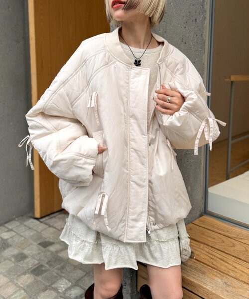 中綿リボンブルゾン（ブルゾン）｜w closet（ダブルクローゼット）の