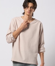 wjk（ダヴルジェイケイ）の「mlt5443- boat V-neck pullover shirt Vネックカットソー(4902 pe48h)（Tシャツ/カットソー・メンズ）」