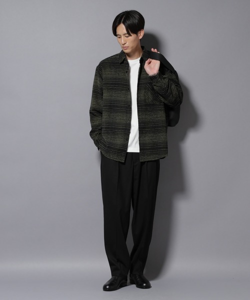 NANO universe（ナノユニバース）の「微起毛ワイド2タックテーパードパンツ（スラックス・メンズ・ブラック/ネイビー/チャコール・S/M/L）」の13枚目の写真