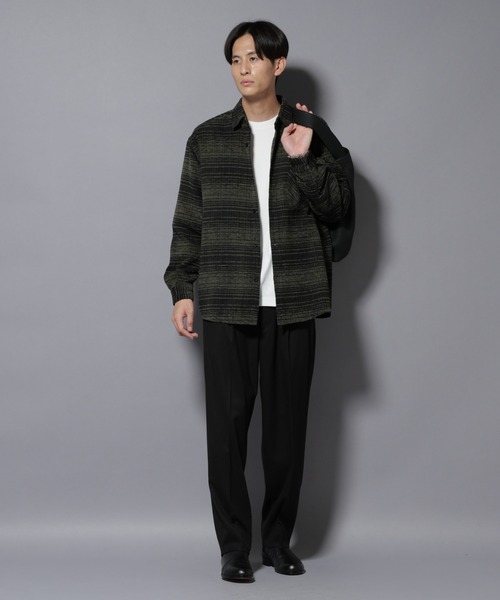 NANO universe（ナノユニバース）の「微起毛ワイド2タックテーパードパンツ（スラックス・メンズ・ブラック/ネイビー/チャコール・S/M/L）」の15枚目の写真