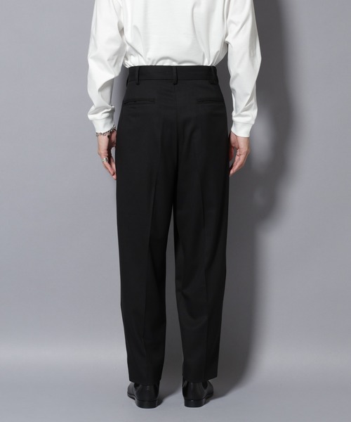 微起毛ワイド2タックテーパードパンツ（スラックス）｜NANO universe