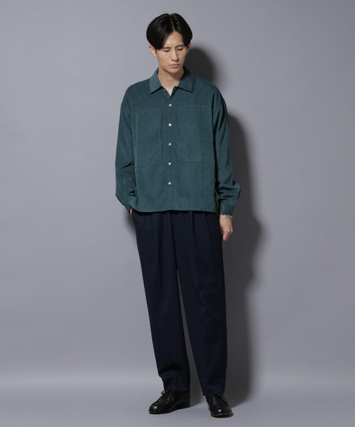 NANO universe（ナノユニバース）の「微起毛ワイド2タックテーパードパンツ（スラックス・メンズ・ブラック/ネイビー/チャコール・S/M/L）」の21枚目の写真