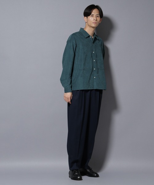 NANO universe（ナノユニバース）の「微起毛ワイド2タックテーパードパンツ（スラックス・メンズ・ブラック/ネイビー/チャコール・S/M/L）」の22枚目の写真