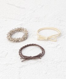 one'sterrace（ワンズテラス）の「ヘアゴム ビーズ編み 3P（その他ヘアアクセサリー）」