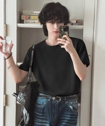 【NOWLE】透かし編み ドライメッシュ カットオフ Tシャツ