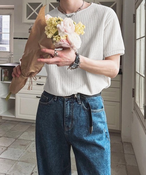 NOWLE(ノウル)の「【NOWLE】透かし編み ドライメッシュ カットオフ Tシャツ(Tシャツ/カットソー・メンズ・ブラック/ホワイト・X-LARGE/LARGE/MEDIUM)」の9枚目の写真