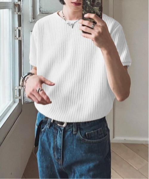 NOWLE(ノウル)の「【NOWLE】透かし編み ドライメッシュ カットオフ Tシャツ(Tシャツ/カットソー・メンズ・ブラック/ホワイト・X-LARGE/LARGE/MEDIUM)」の11枚目の写真