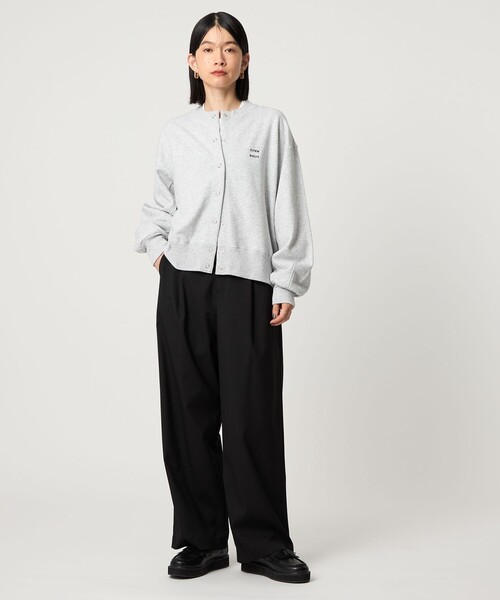 CITEN(シテン)の「<CITEN>スウェットカーディガン(カーディガン/ボレロ・レディース・ダークブラウン/ライトグレー/オレンジ・M/S)」の7枚目の写真