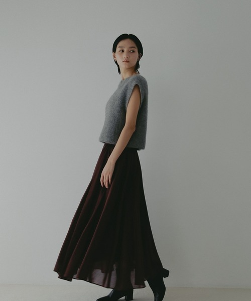 A part by（アパートバイ）の「フォックスカシミヤウールラメベスト（ベスト・レディース・ライトベージュ/グレー・FREE）」の5枚目の写真