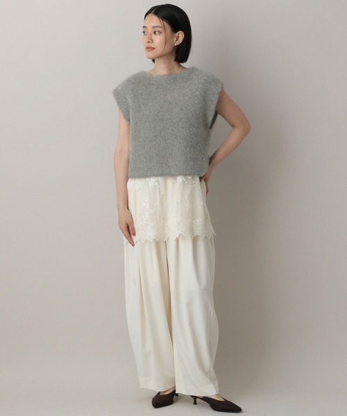 A part by（アパートバイ）の「フォックスカシミヤウールラメベスト（ベスト・レディース・ライトベージュ/グレー・FREE）」の10枚目の写真