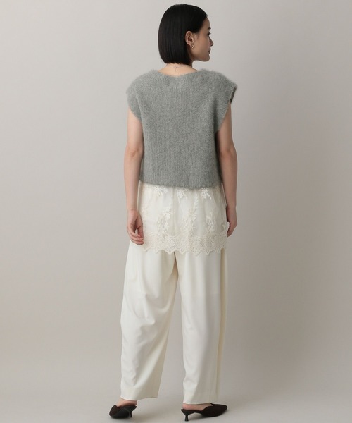 A part by（アパートバイ）の「フォックスカシミヤウールラメベスト（ベスト・レディース・ライトベージュ/グレー・FREE）」の8枚目の写真