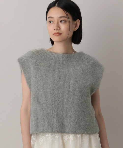 A part by（アパートバイ）の「フォックスカシミヤウールラメベスト（ベスト・レディース・ライトベージュ/グレー・FREE）」の12枚目の写真