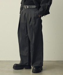 Tuck wide straight slacks / タックワイドストレートスラックス