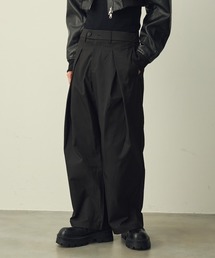 Tuck wide straight slacks / タックワイドストレートスラックス