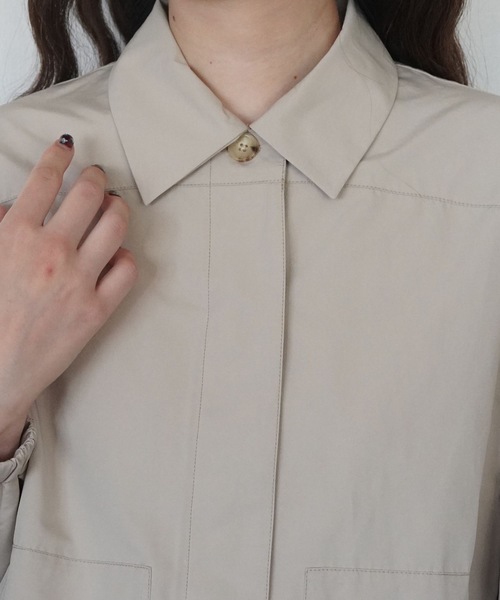 ZOZOMARKET（ゾゾマーケット）の「ボリュームスリーブシャツジャケット-ZOZOMARKET by ハヤシアンナ（シャツ/ブラウス・レディース・サンドベージュ・マルチサイズ）」の5枚目の写真