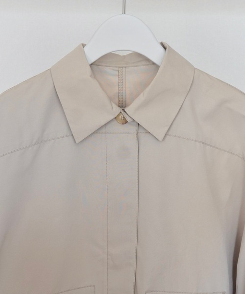 ZOZOMARKET（ゾゾマーケット）の「ボリュームスリーブシャツジャケット-ZOZOMARKET by ハヤシアンナ（シャツ/ブラウス・レディース・サンドベージュ・マルチサイズ）」の18枚目の写真