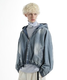 HARE | 【SET UP対応】コンパクトデニムフードブルゾン(HARE)(ブルゾン)