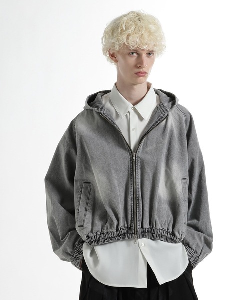 HARE(ハレ)の「【SET UP対応】コンパクトデニムフードブルゾン(HARE)(ブルゾン・メンズ・レッド/ブルー/ブラック/グレー/ブルー系その他・SMALL/MEDIUM)」の3枚目の写真