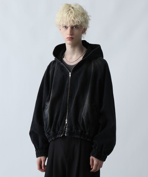 HARE(ハレ)の「【SET UP対応】コンパクトデニムフードブルゾン(HARE)(ブルゾン・メンズ・レッド/ブルー/ブラック/グレー/ブルー系その他・SMALL/MEDIUM)」の8枚目の写真