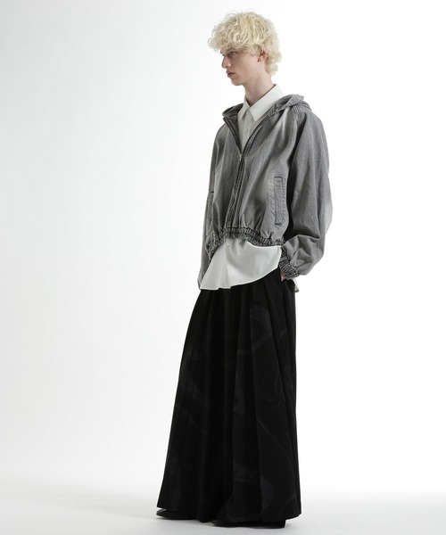 SET UP対応】コンパクトデニムフードブルゾン(HARE)（ブルゾン）｜HARE