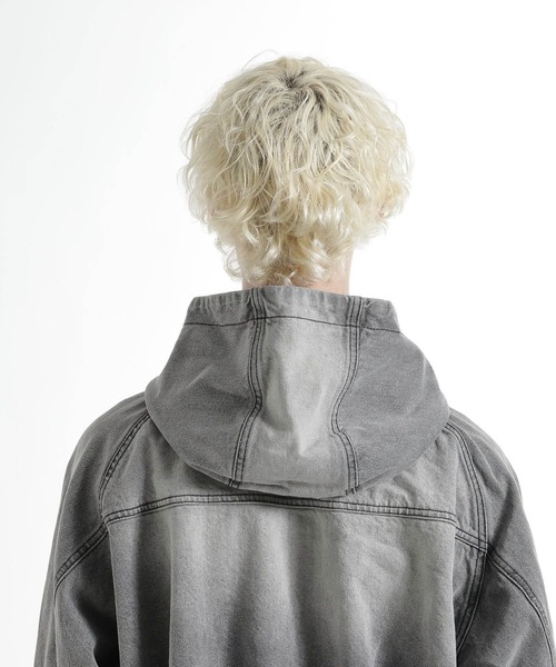 HARE(ハレ)の「【SET UP対応】コンパクトデニムフードブルゾン(HARE)(ブルゾン・メンズ・レッド/ブルー/ブラック/グレー/ブルー系その他・SMALL/MEDIUM)」の18枚目の写真