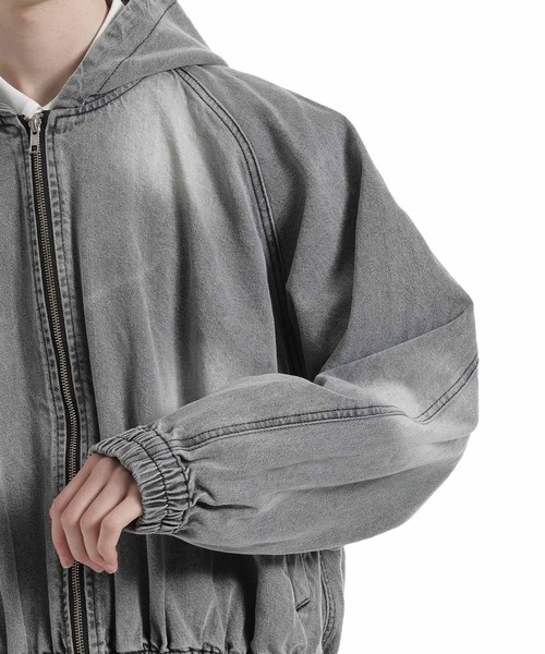 HARE(ハレ)の「【SET UP対応】コンパクトデニムフードブルゾン(HARE)(ブルゾン・メンズ・レッド/ブルー/ブラック/グレー/ブルー系その他・SMALL/MEDIUM)」の16枚目の写真