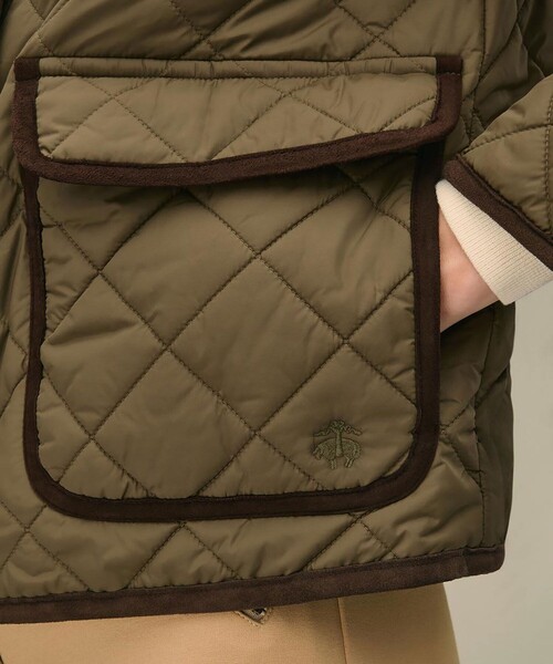 BROOKS BROTHERS(ブルックスブラザーズ)の「ナイロンタフタ キルティング フーデッドジャケット(その他アウター・レディース・オリーブ・LARGE/MEDIUM/SMALL/X-SMALL)」の6枚目の写真