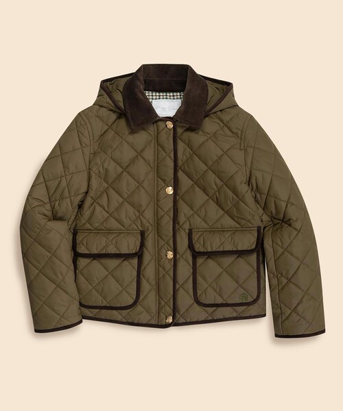 BROOKS BROTHERS(ブルックスブラザーズ)の「ナイロンタフタ キルティング フーデッドジャケット(その他アウター・レディース・オリーブ・LARGE/MEDIUM/SMALL/X-SMALL)」の7枚目の写真