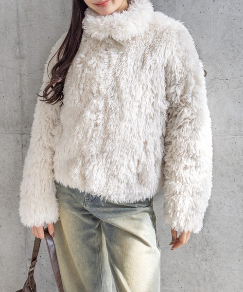 clear（クリア）の「プードルファージャケット［大人 カジュアル 着回し力抜群］≪AW新作≫（その他アウター・レディース・ベージュ/アイボリー・F）」の17枚目の写真