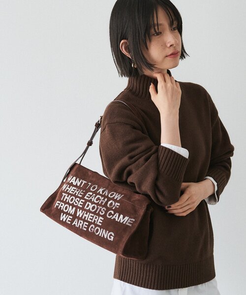 ステンシルデザインスエードショルダーバッグ（ショルダーバッグ