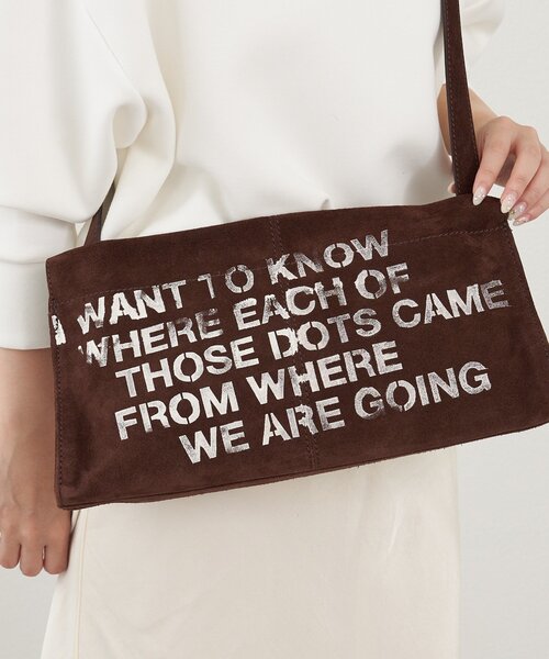 russet（ラシット）の「ステンシルデザインスエードショルダーバッグ（ショルダーバッグ・レディース・グレー/ダークブラウン/イエロー・FREE）」の17枚目の写真