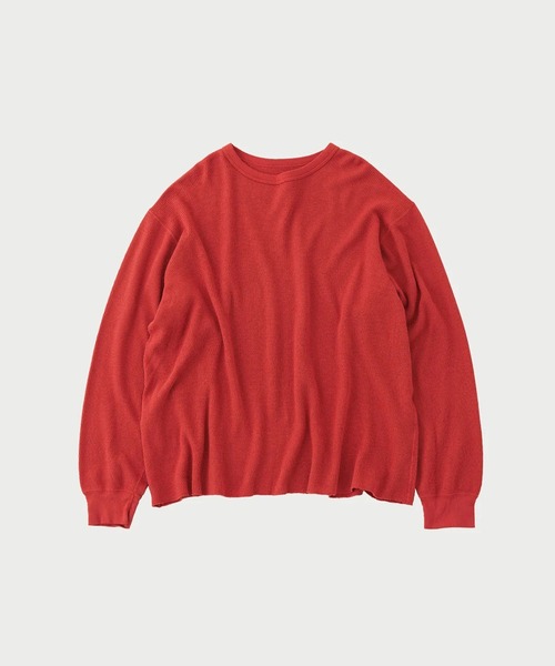 URU TOKYO(ウルトーキョー)の「【URU TOKYO】CREW NECK L/S TEE(Tシャツ/カットソー・メンズ・レッド/ブラック・FREE)」の1枚目の写真