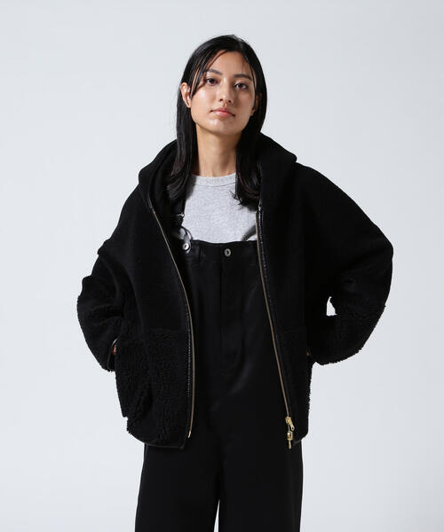 Risley（リズレー）の「Risley/リズレー/リバーシブルボアフーディ（ブルゾン・レディース・アイボリー/ブラック・F）」の9枚目の写真