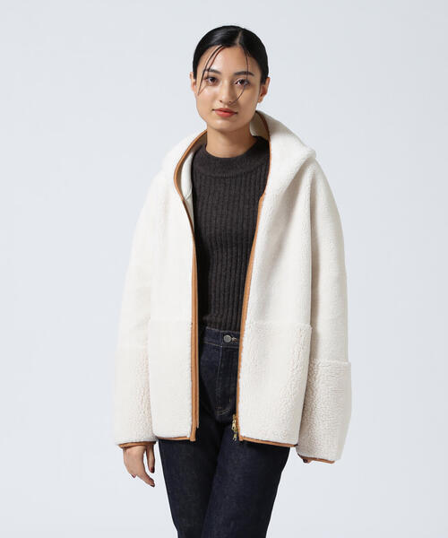 Risley（リズレー）の「Risley/リズレー/リバーシブルボアフーディ（ブルゾン・レディース・アイボリー/ブラック・F）」の16枚目の写真