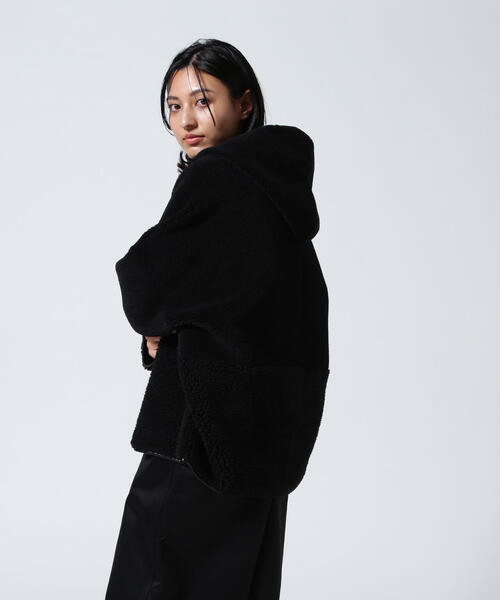 Risley（リズレー）の「Risley/リズレー/リバーシブルボアフーディ（ブルゾン・レディース・アイボリー/ブラック・F）」の3枚目の写真