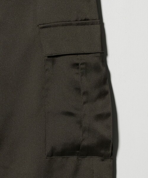 A DAY IN THE LIFE UNITED ARROWS(アデイインザライフユナイテッドアローズ)の「サテン カーゴスカート ‐ウォッシャブル‐<A DAY IN THE LIFE>(スカート・レディース・ブラウン系/ブラック/オリーブ・FREE)」の13枚目の写真