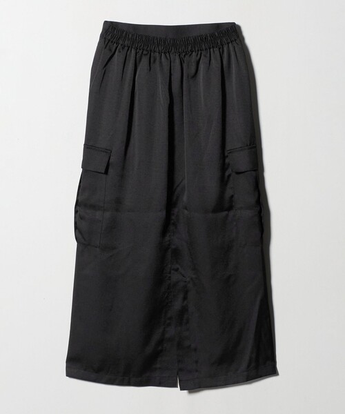 A DAY IN THE LIFE UNITED ARROWS(アデイインザライフユナイテッドアローズ)の「サテン カーゴスカート ‐ウォッシャブル‐<A DAY IN THE LIFE>(スカート・レディース・ブラウン系/ブラック/オリーブ・FREE)」の14枚目の写真