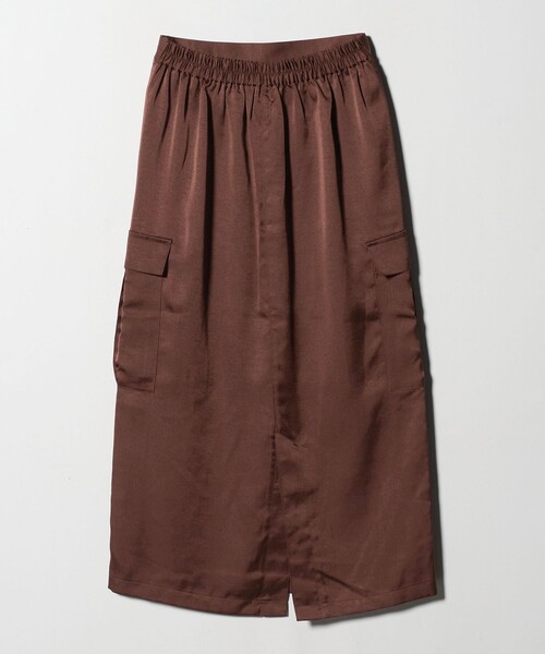 A DAY IN THE LIFE UNITED ARROWS(アデイインザライフユナイテッドアローズ)の「サテン カーゴスカート ‐ウォッシャブル‐<A DAY IN THE LIFE>(スカート・レディース・ブラウン系/ブラック/オリーブ・FREE)」の19枚目の写真