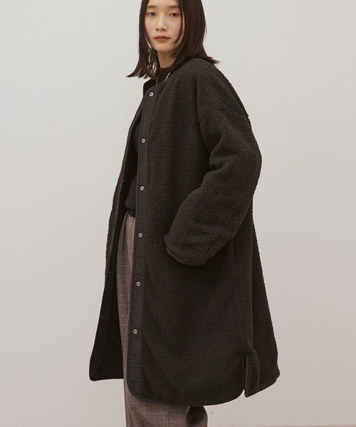 AMERICAN HOLIC（アメリカンホリック）の「あったかリバーシブルキルティングコート（その他アウター・レディース・ブラック/ネイビー/オフホワイト・M/L）」の5枚目の写真