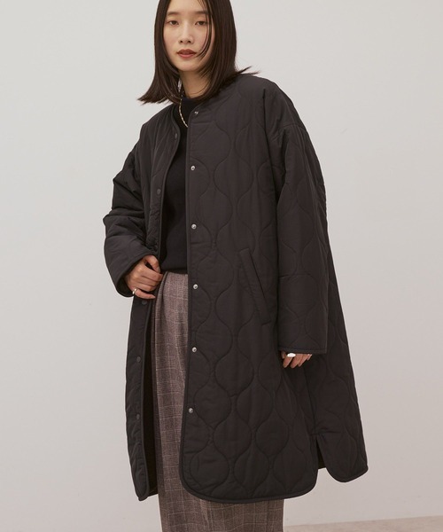 AMERICAN HOLIC（アメリカンホリック）の「あったかリバーシブルキルティングコート（その他アウター・レディース・ブラック/ネイビー/オフホワイト・M/L）」の8枚目の写真